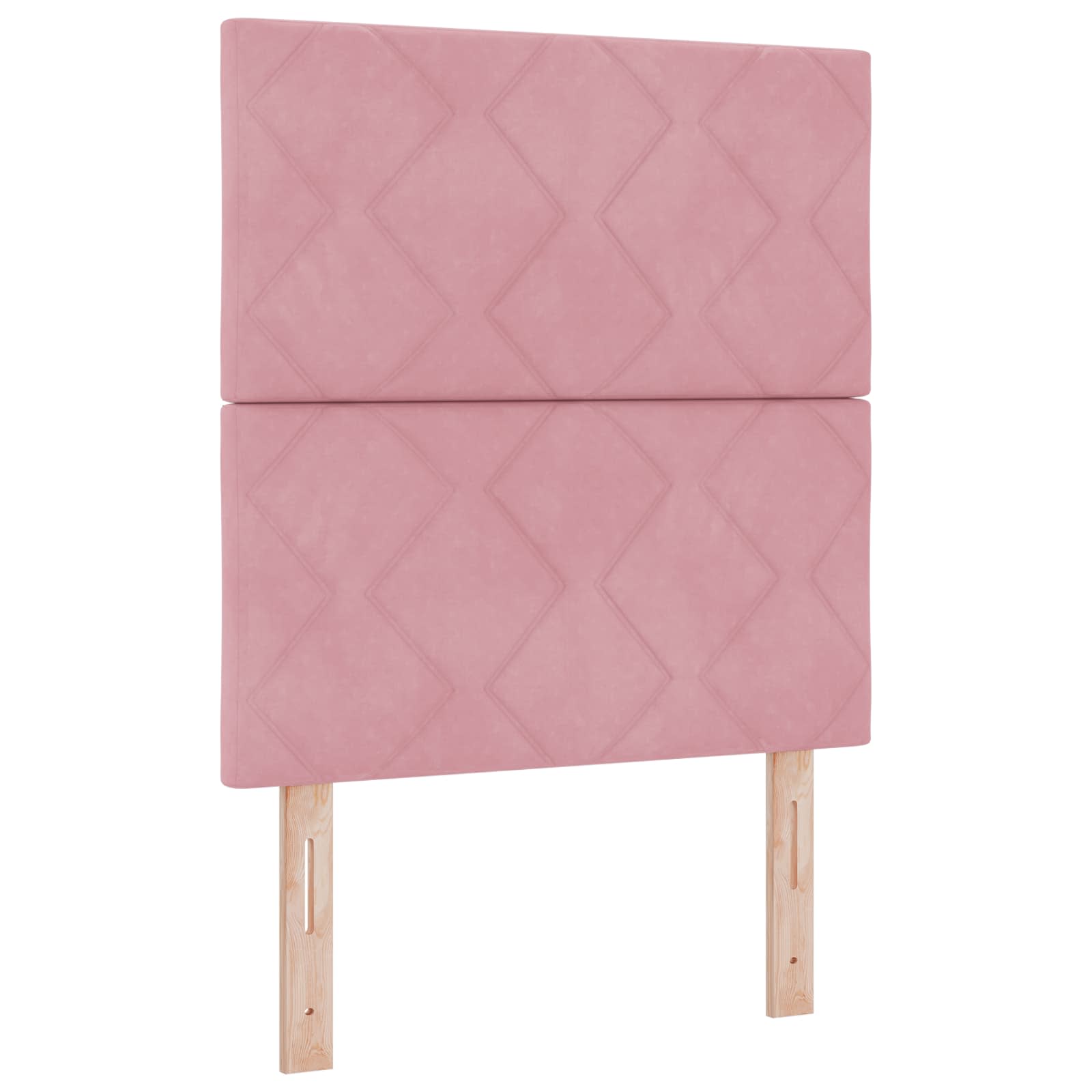 Lit boxspring avec matelas Rose 80 x 200 cm Velours