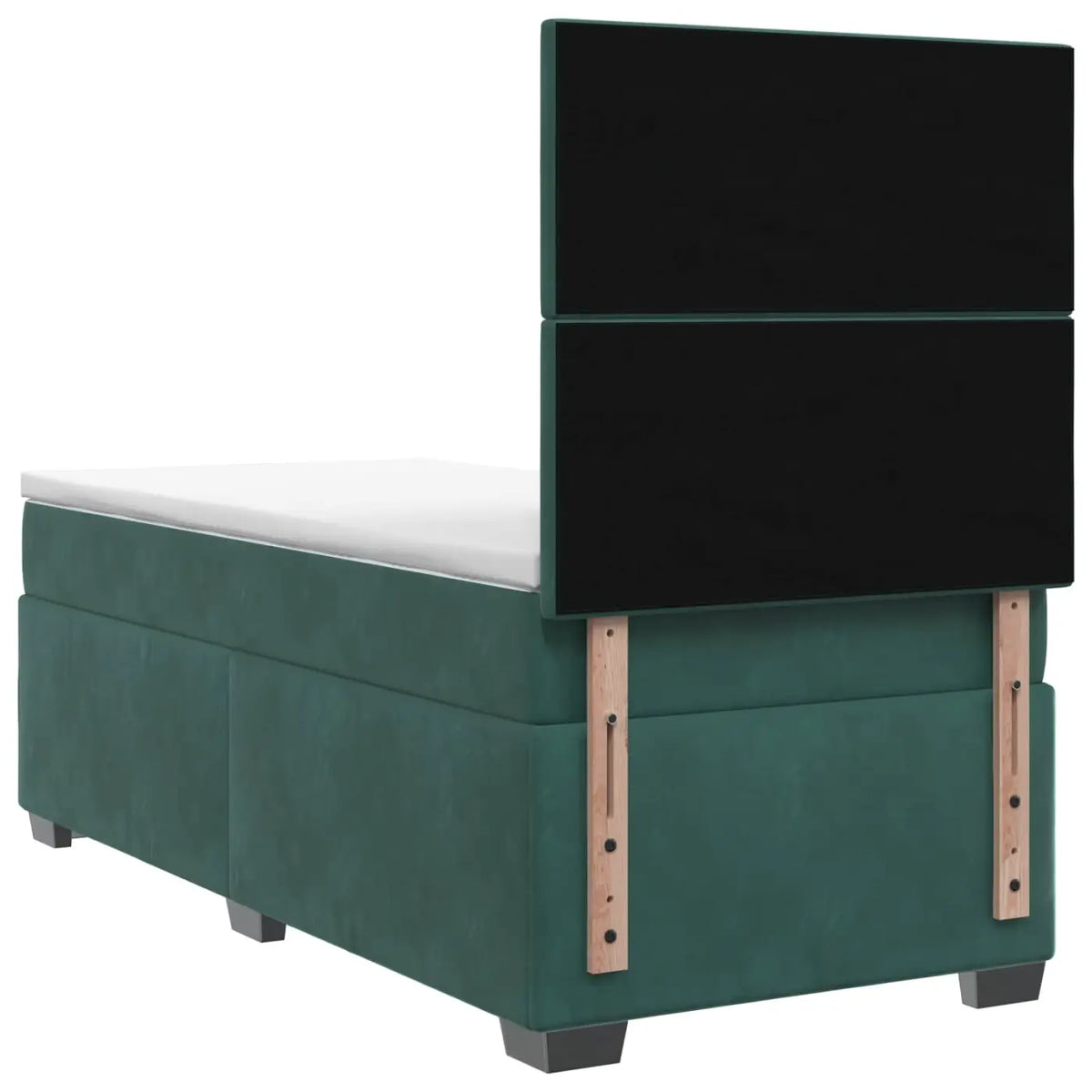 Lit boxspring avec matelas Vert foncé 90 x 200 cm Velours - XIOS