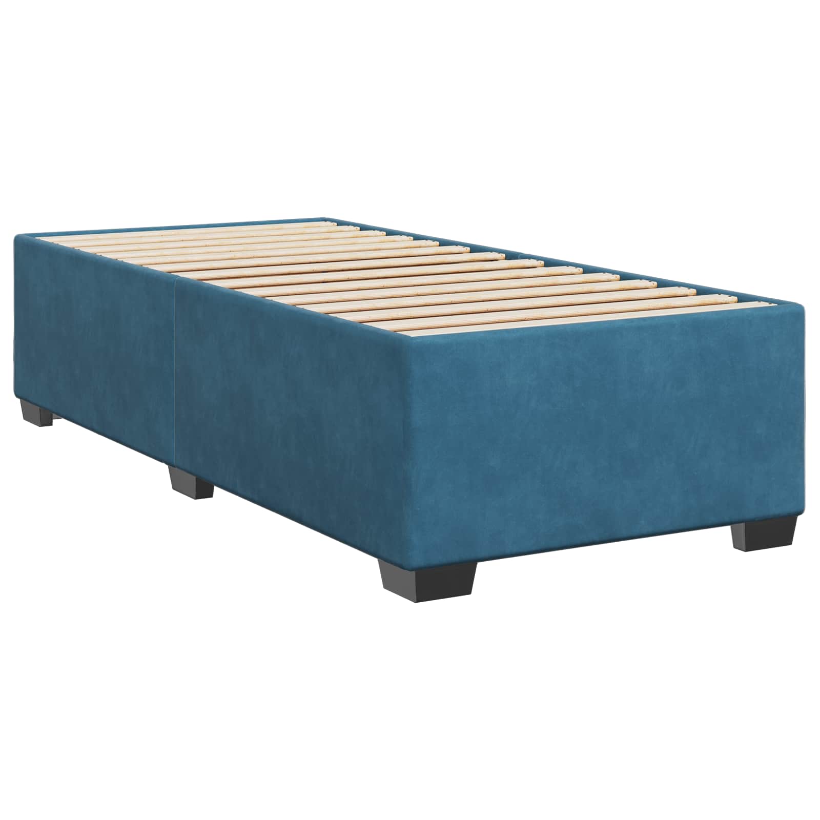 Lit boxspring avec matelas Bleu 100 x 200 cm Velours
