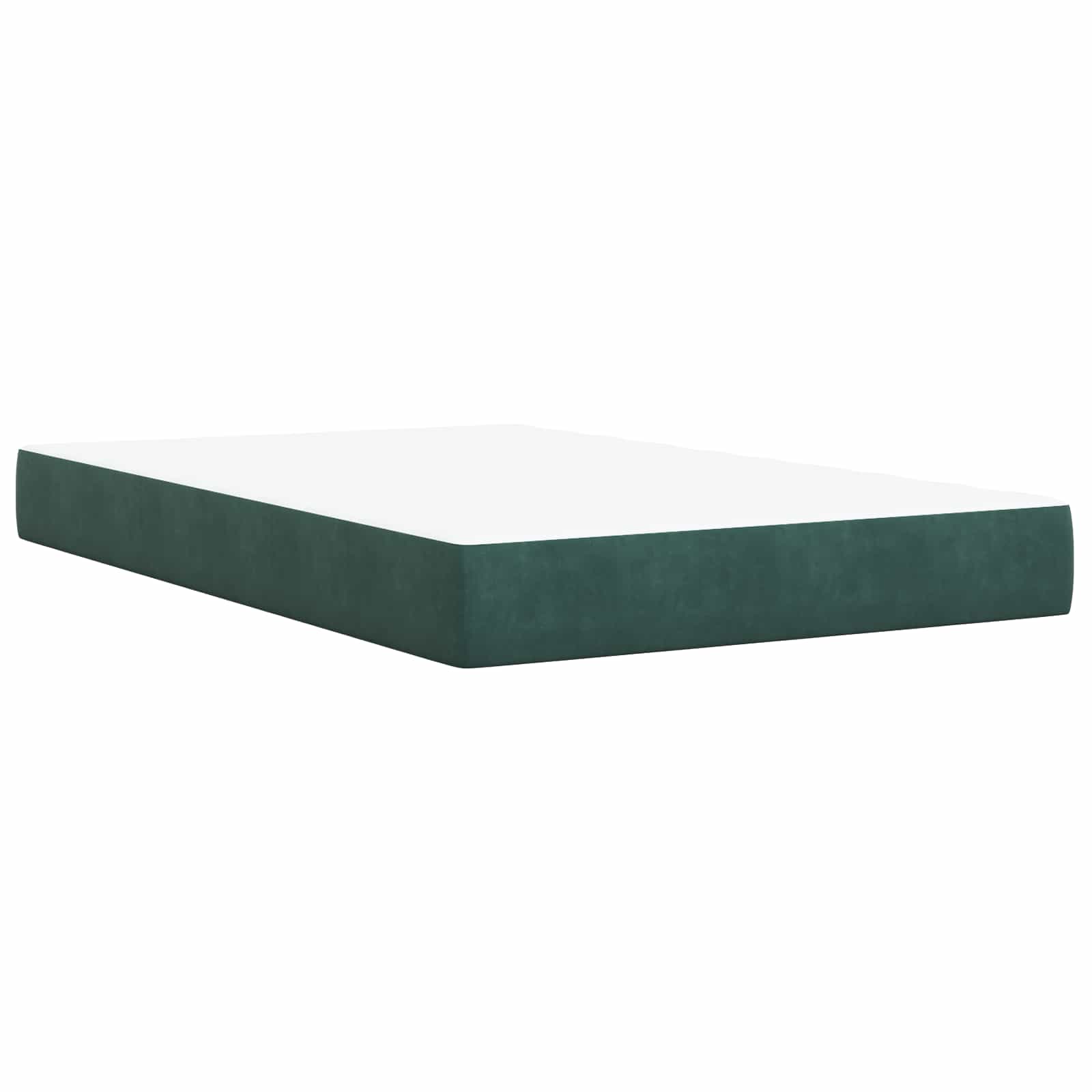 Lit boxspring avec matelas Vert foncé 120 x 190 cm Velours