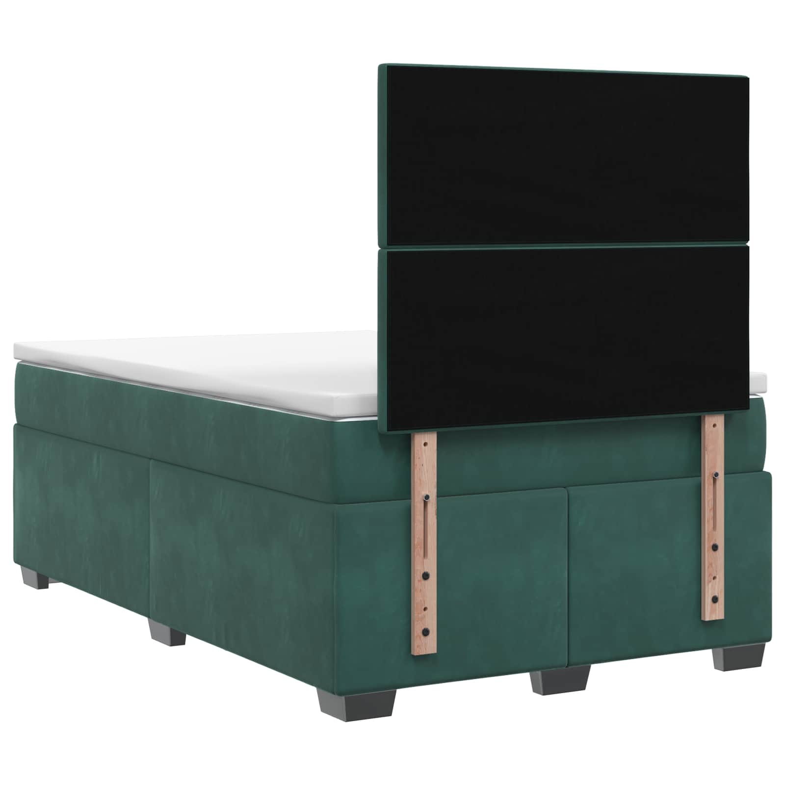 Lit boxspring avec matelas Vert foncé 120 x 190 cm Velours