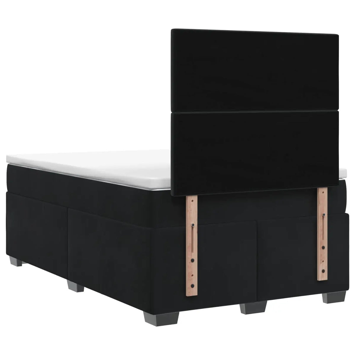 Lit boxspring avec matelas Noir 120 x 200 cm Velours - XIOS