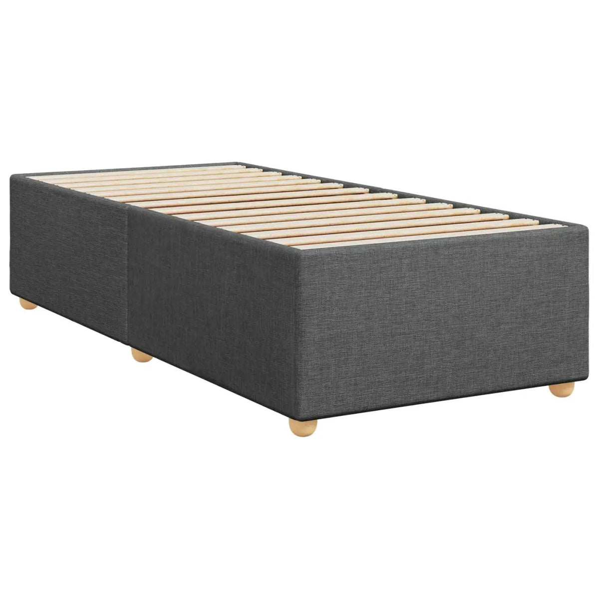 Lit boxspring avec matelas Gris foncé 80 x 200 cm Tissu - XIOS