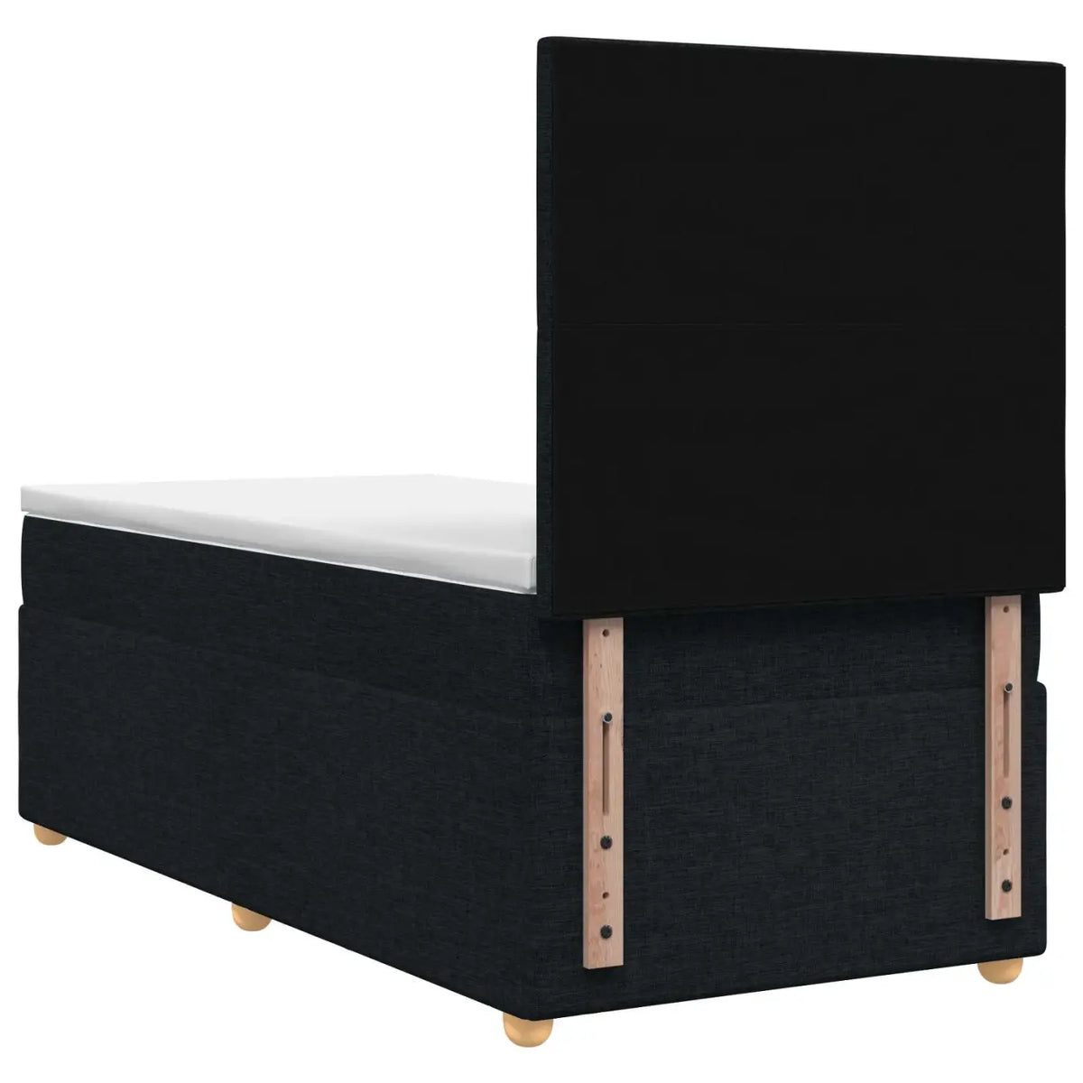 Lit boxspring avec matelas Noir 80 x 200 cm Tissu - XIOS
