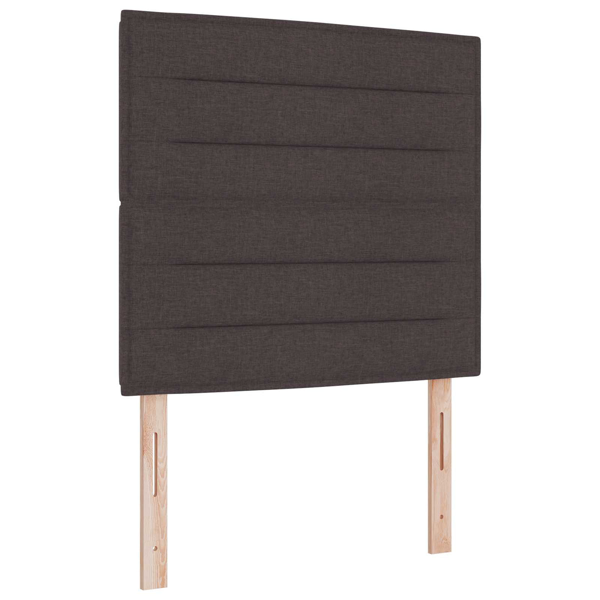 Lit boxspring avec matelas Marron foncé 90 x 190 cm Tissu