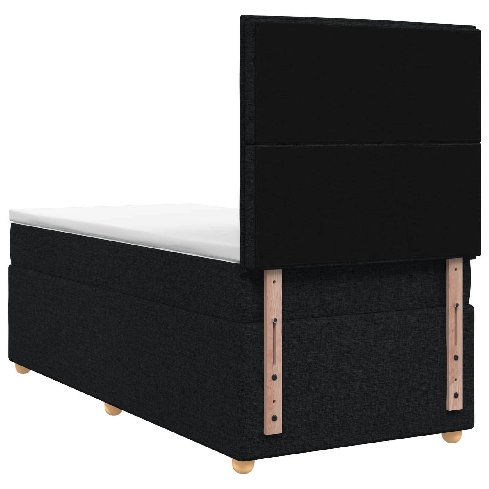 Lit boxspring avec matelas Noir 90 x 190 cm Tissu