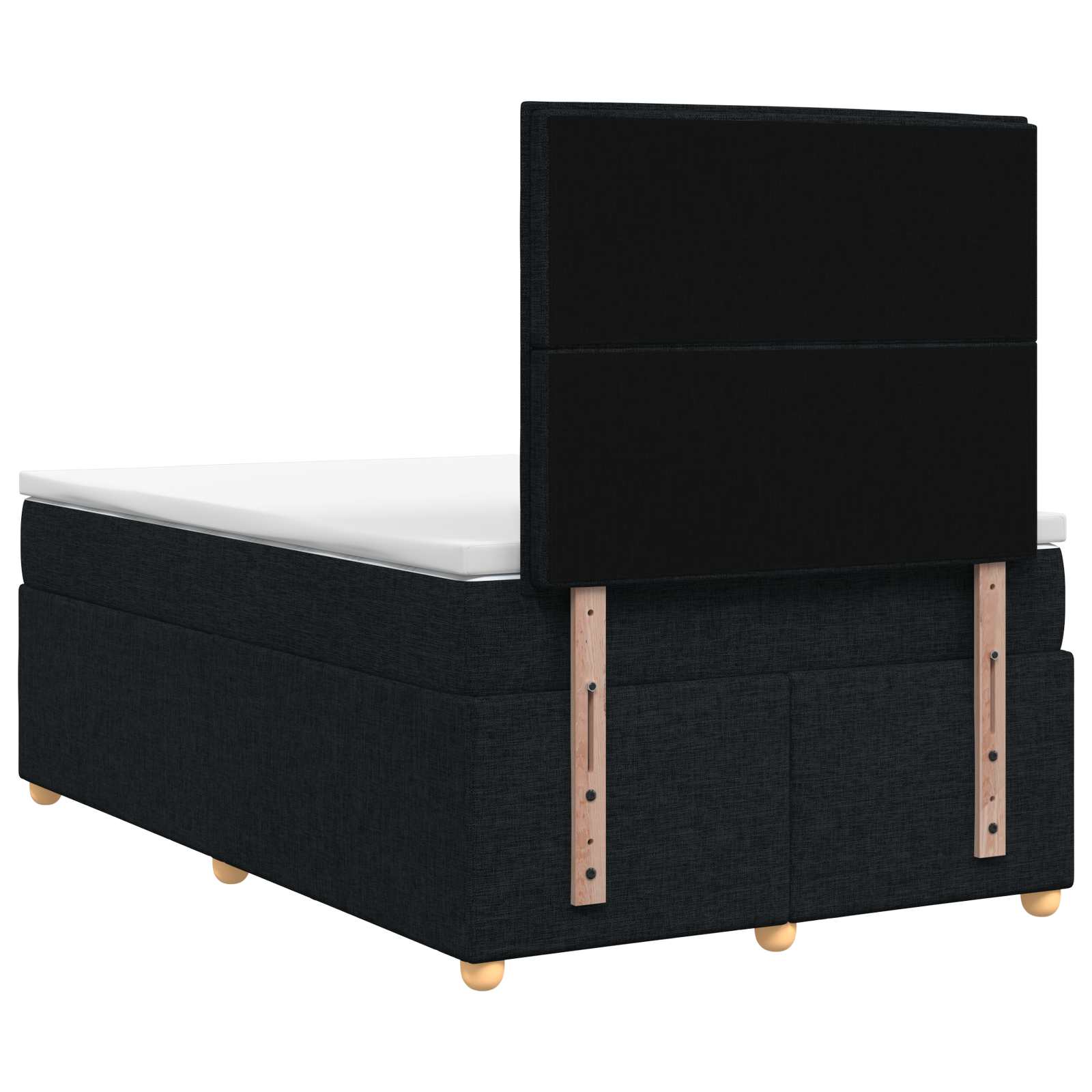 Lit boxspring avec matelas Noir 120 x 190 cm Tissu