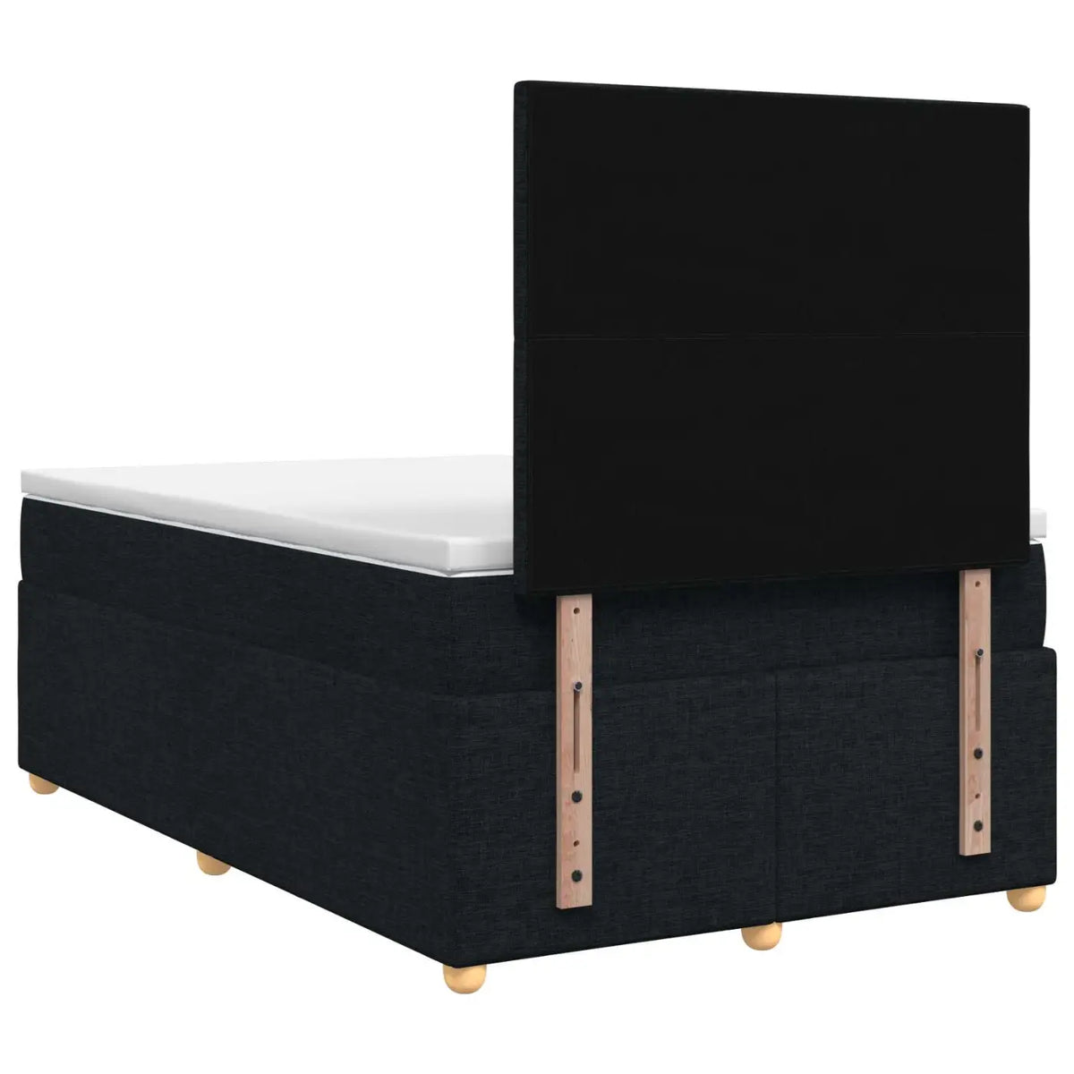 Lit boxspring avec matelas Noir 120 x 190 cm Tissu - XIOS