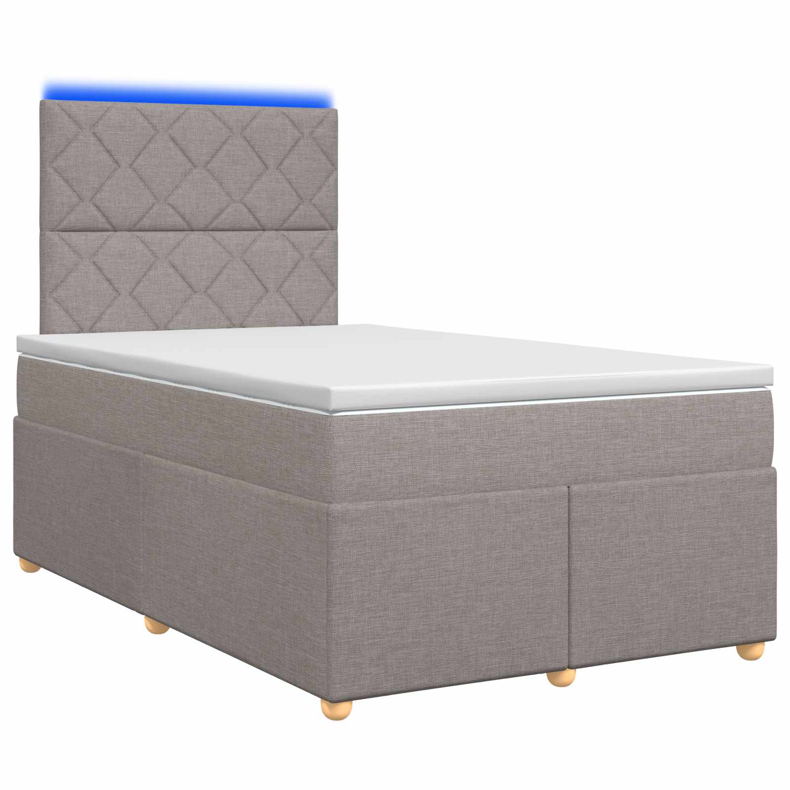 Lit boxspring avec matelas Taupe 120 x 190 cm Tissu