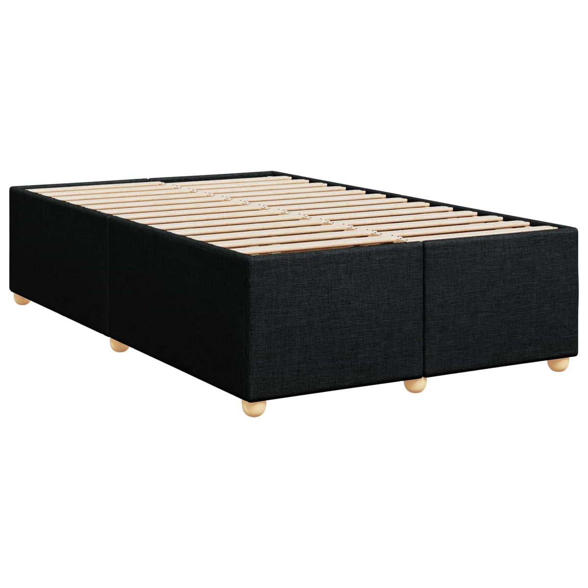 Lit boxspring avec matelas Noir 120 x 200 cm Tissu