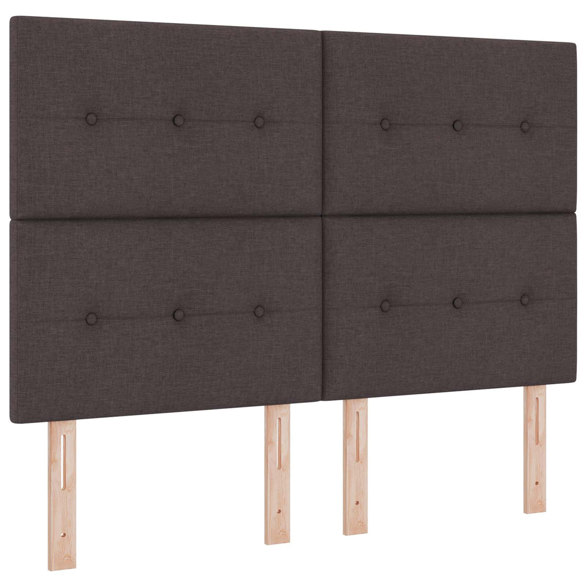 Lit boxspring avec matelas Marron foncé 140 x 200 cm Tissu