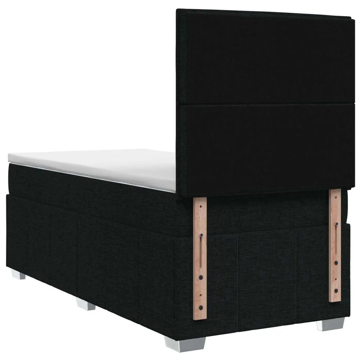 Lit boxspring LED avec matelas Noir 90 x 200 cm Tissu - XIOS
