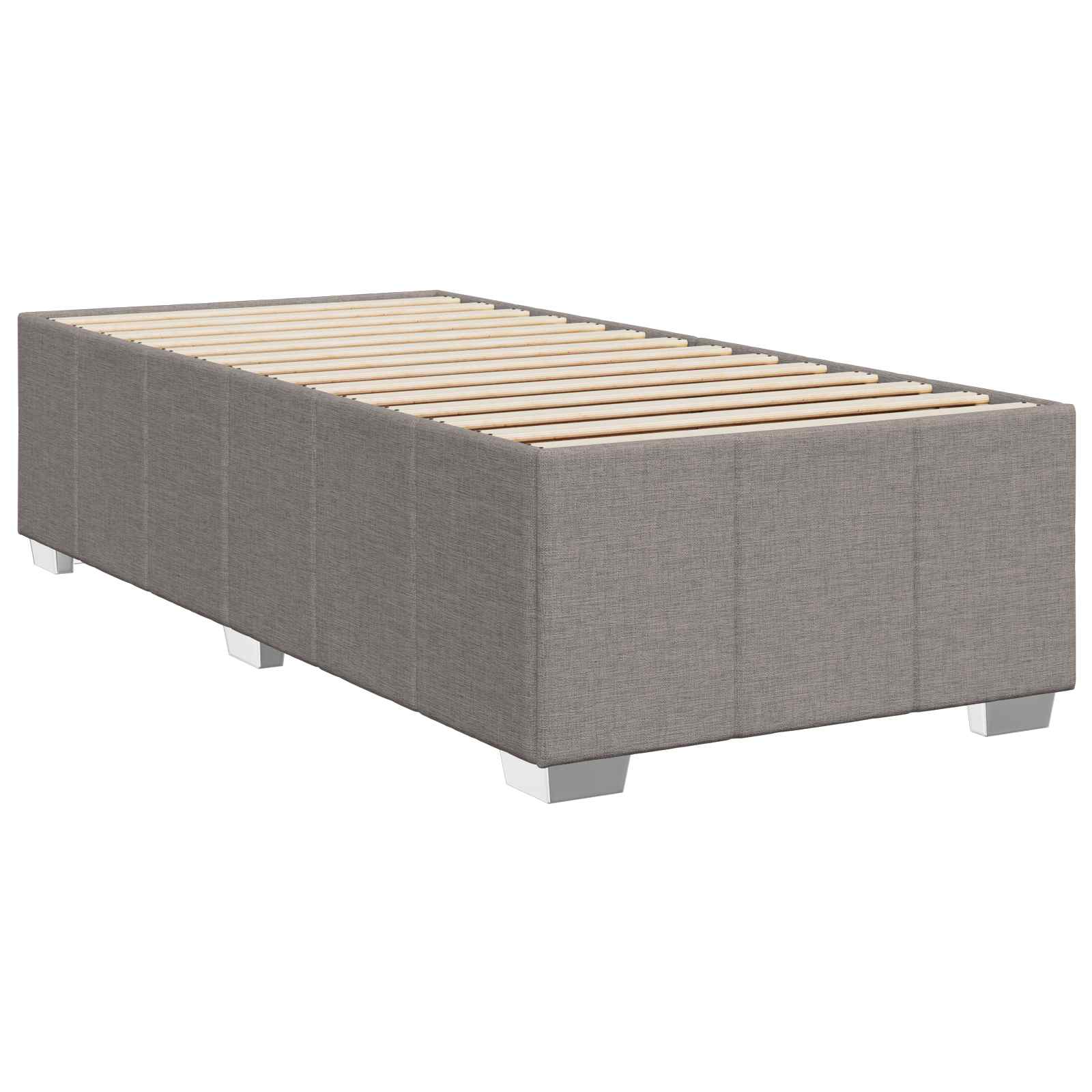 Lit boxspring LED avec matelas Taupe 100 x 200 cm Tissu