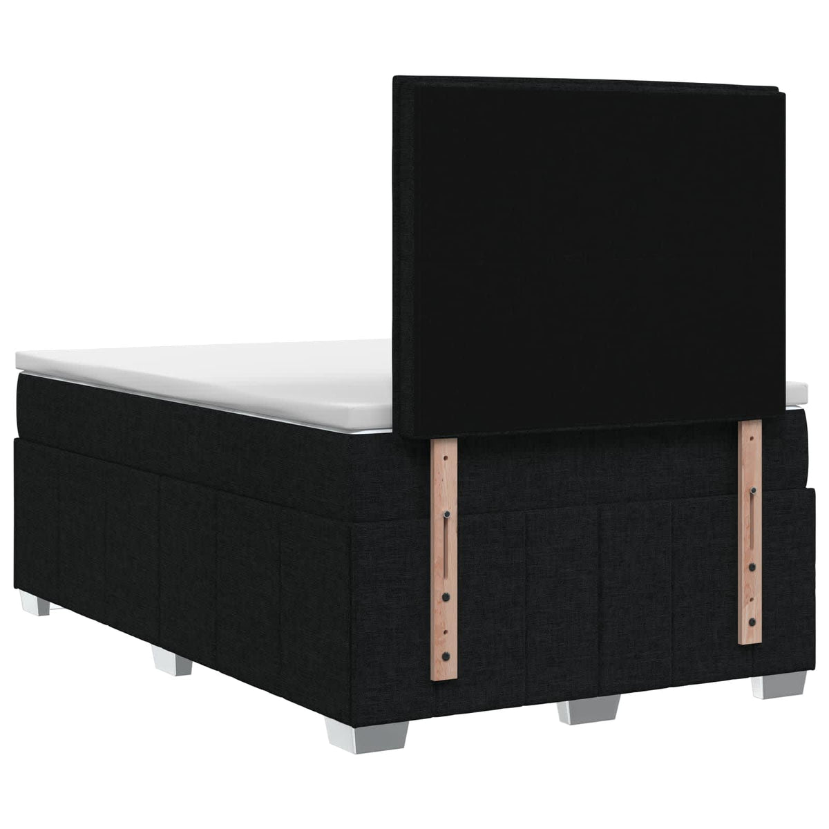Lit boxspring LED avec matelas Noir 120 x 200 cm Tissu