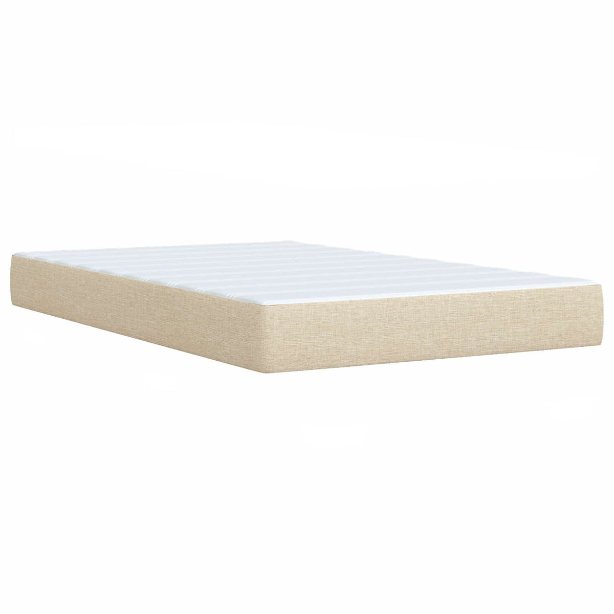 Lit boxspring LED avec matelas Crème 120 x 200 cm Tissu