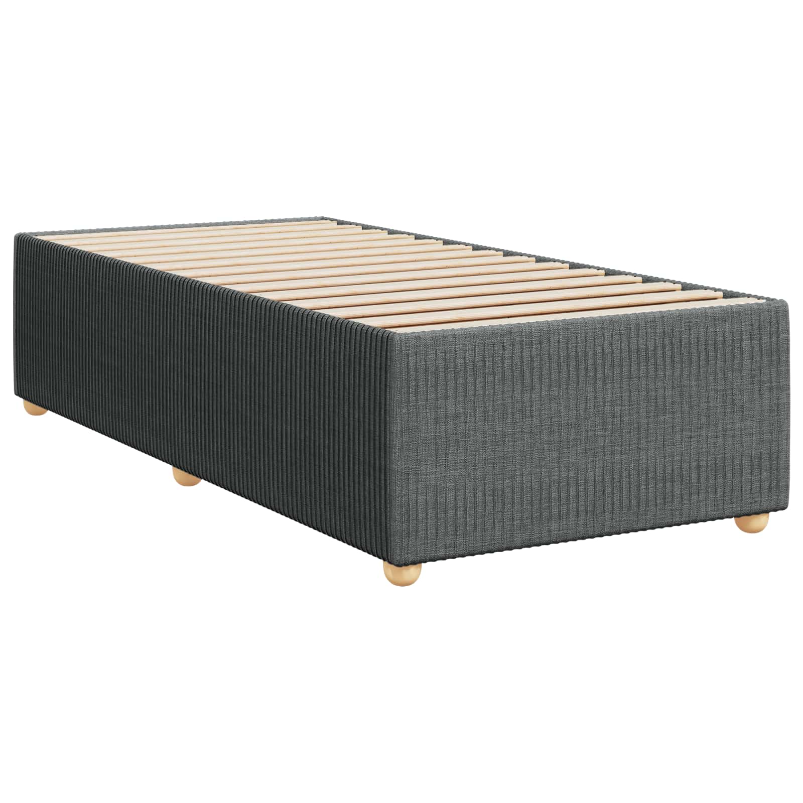 Lit boxspring LED avec matelas Gris foncé 80 x 200 cm Tissu