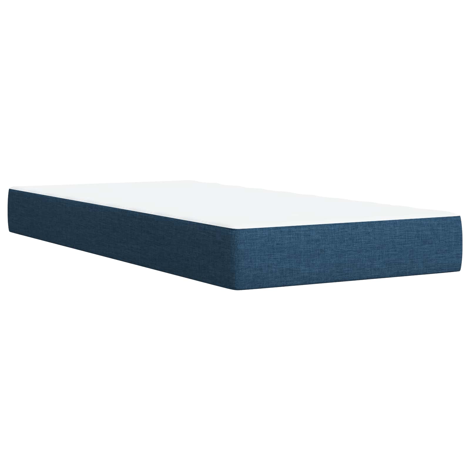 Lit boxspring LED avec matelas Bleu 90 x 190 cm Tissu