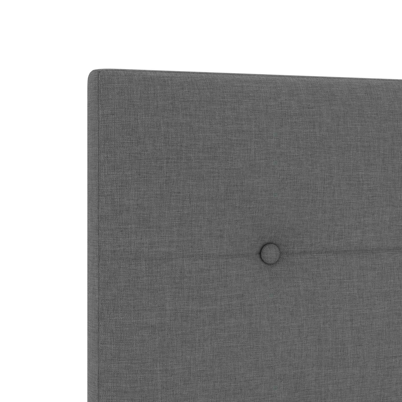 Lit boxspring LED avec matelas Gris foncé 90 x 200 cm Tissu