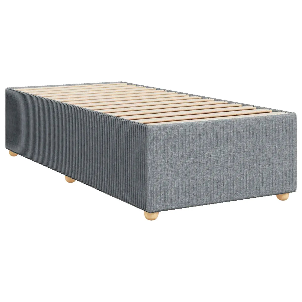 Lit boxspring LED avec matelas Gris clair 100 x 200 cm Tissu - XIOS