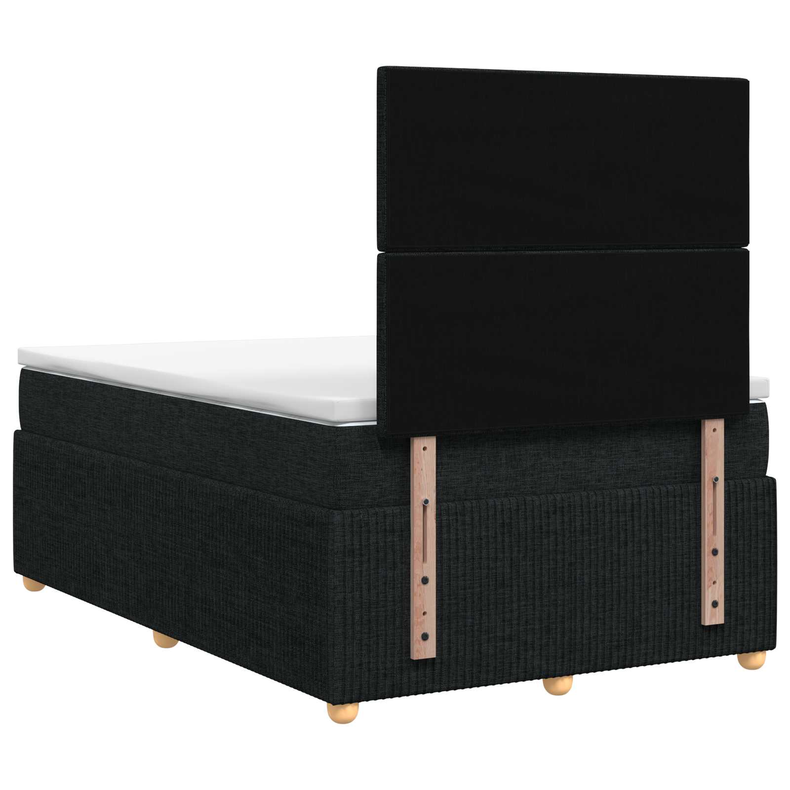 Lit boxspring LED avec matelas Noir 120 x 190 cm Tissu - XIOS