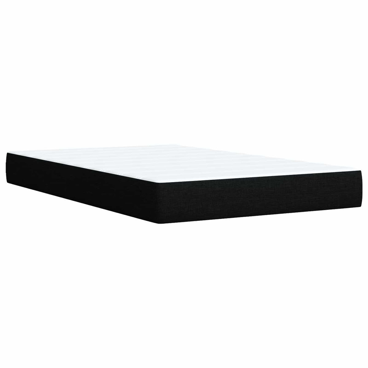 Lit boxspring LED avec matelas Noir 120 x 200 cm Tissu
