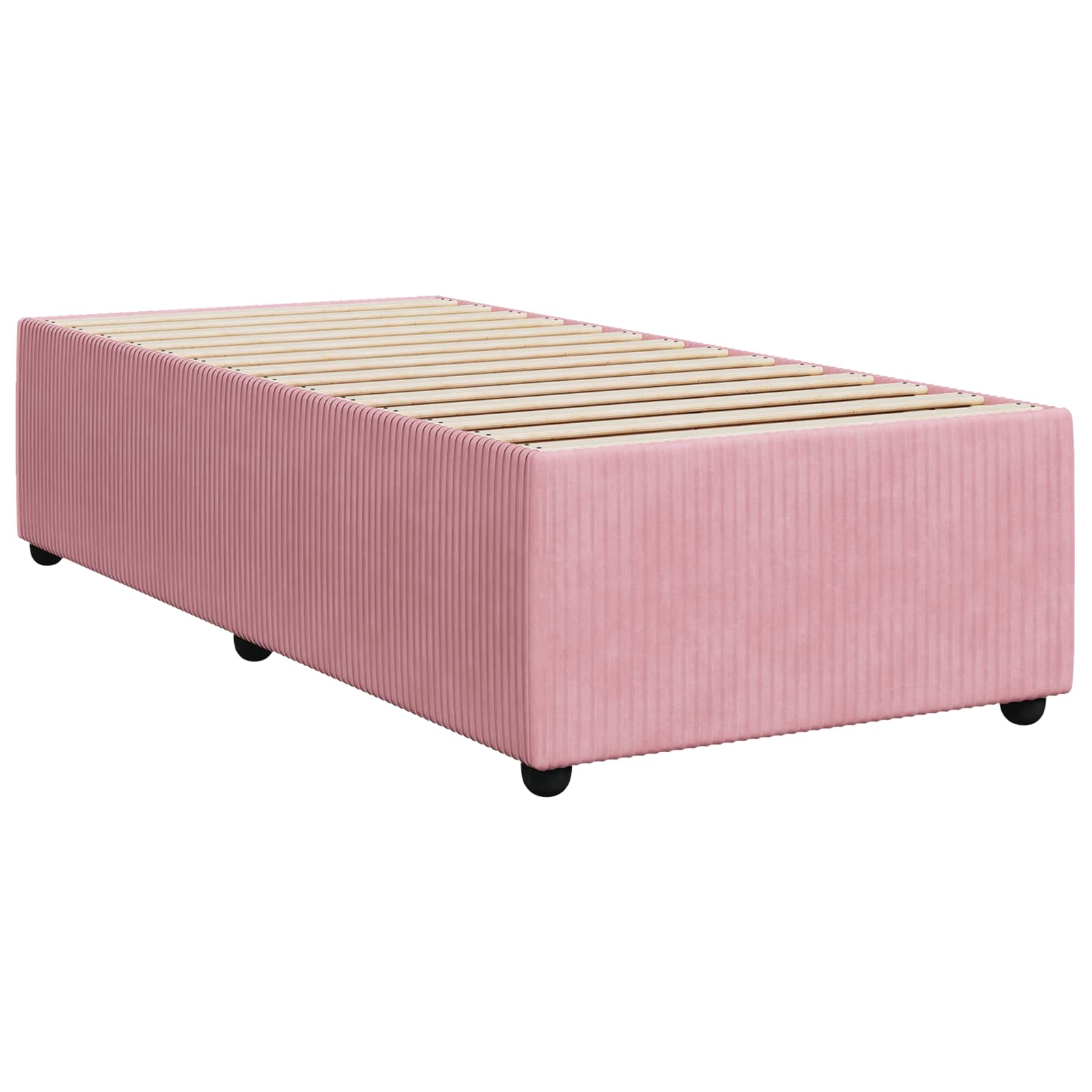 Lit boxspring LED avec matelas Rose 90 x 190 cm Velours