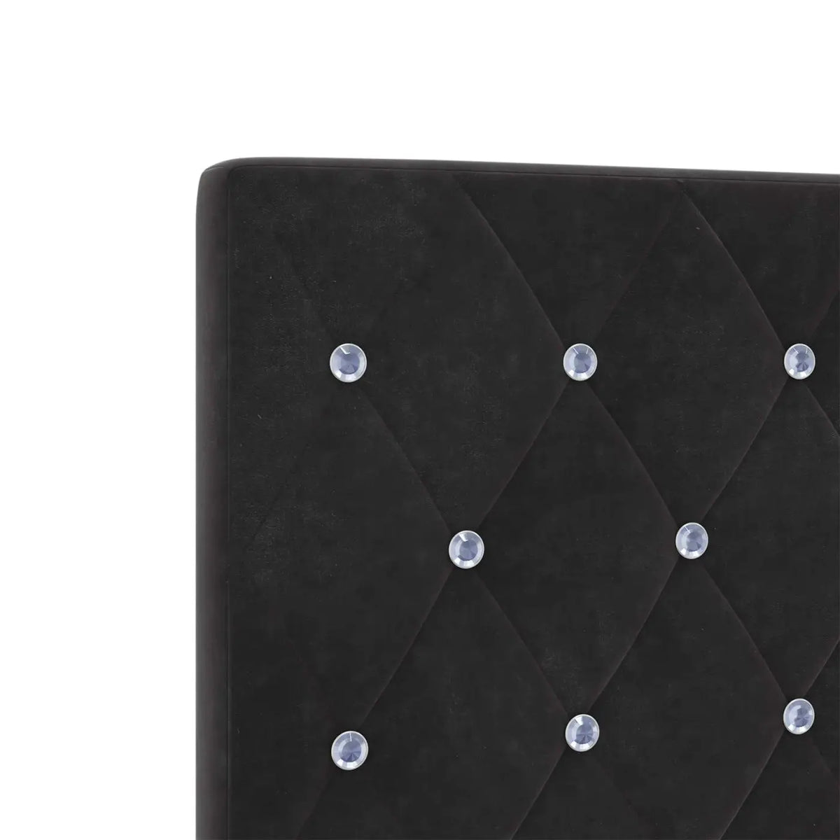 Lit boxspring LED avec matelas Noir 120 x 190 cm Velours - XIOS