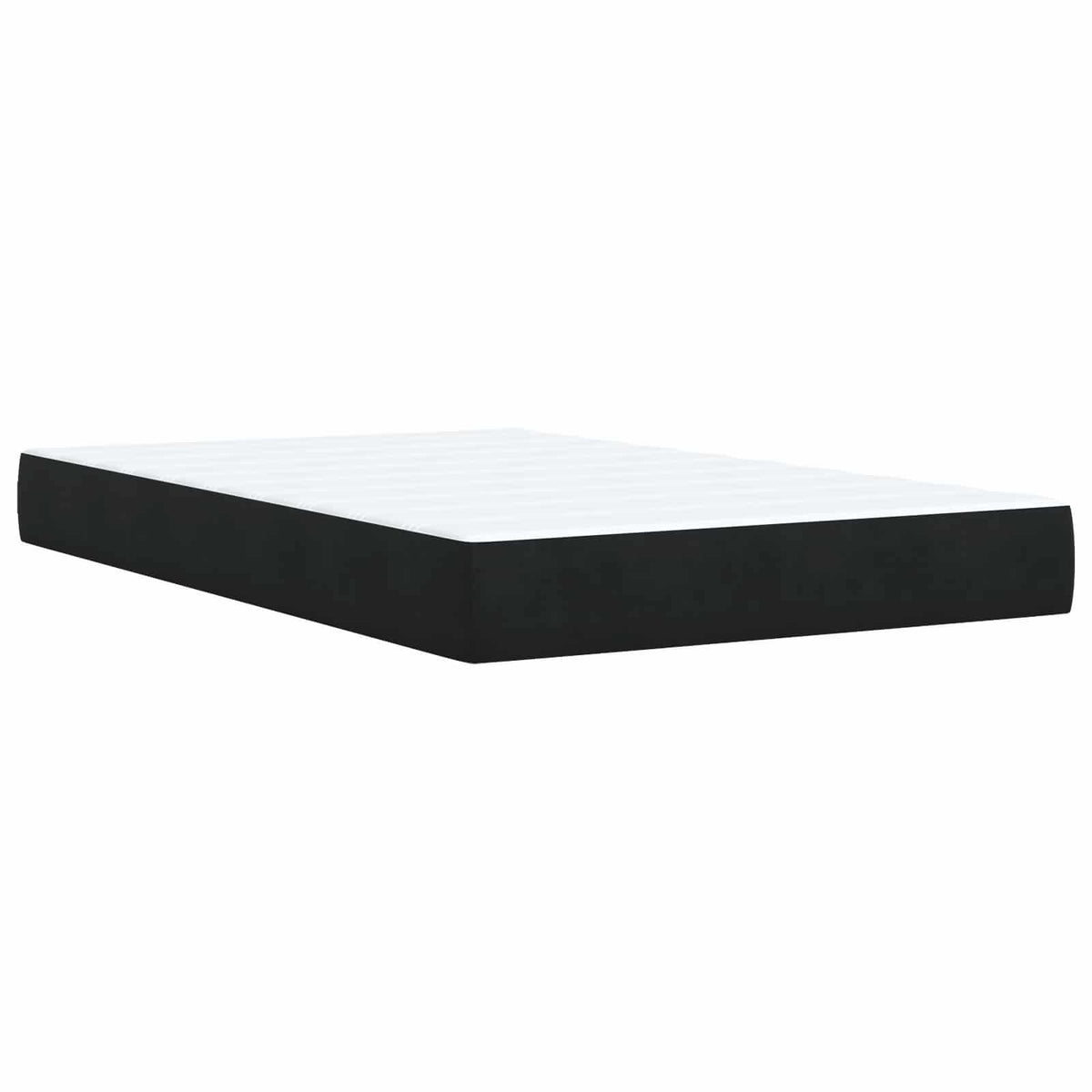 Lit boxspring LED avec matelas Noir 120 x 200 cm Velours