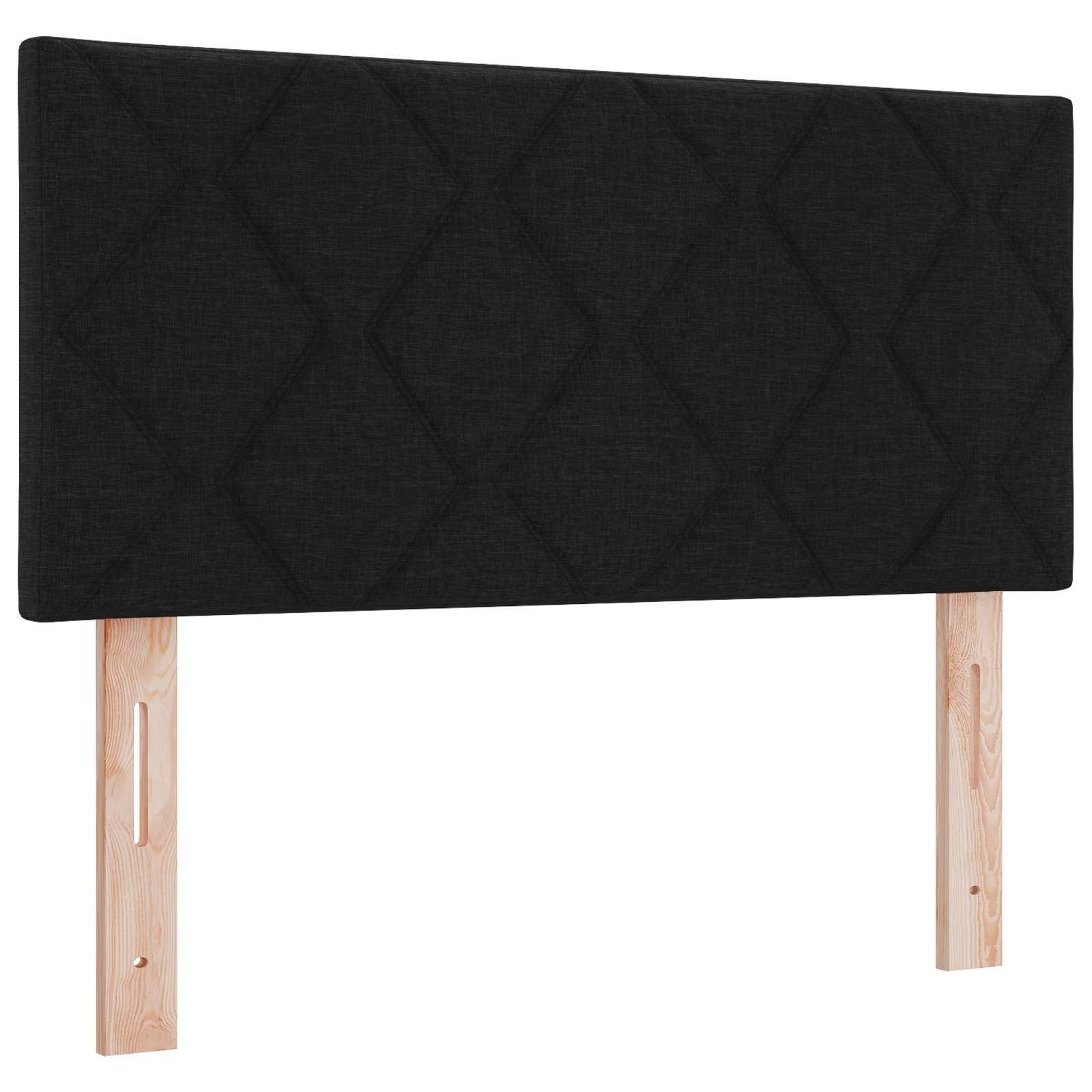 Lit ottoman avec matelas Noir 100 x 200 cm Tissu - XIOS