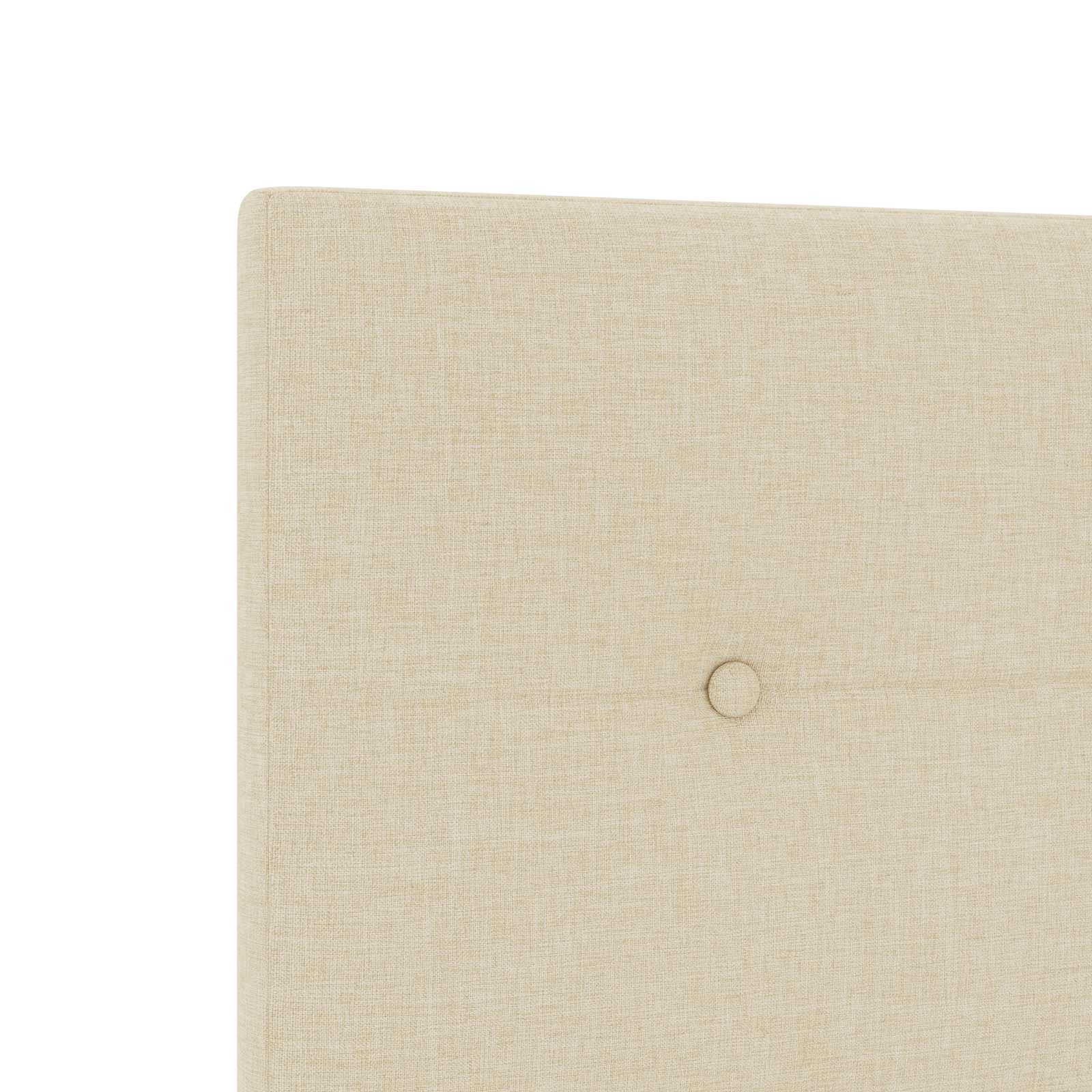 Lit coffre avec matelas et LED Crème 90 x 200 cm Tissu - XIOS