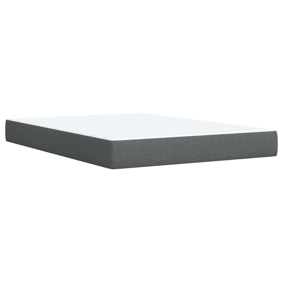 Lit coffre avec matelas et LED Gris foncé 140 x 190 cm Tissu - XIOS