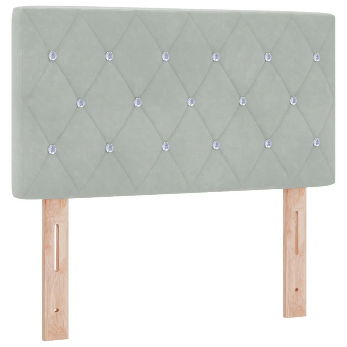 Lit coffre avec matelas et LED Gris clair 80 x 200 cm Velours - XIOS