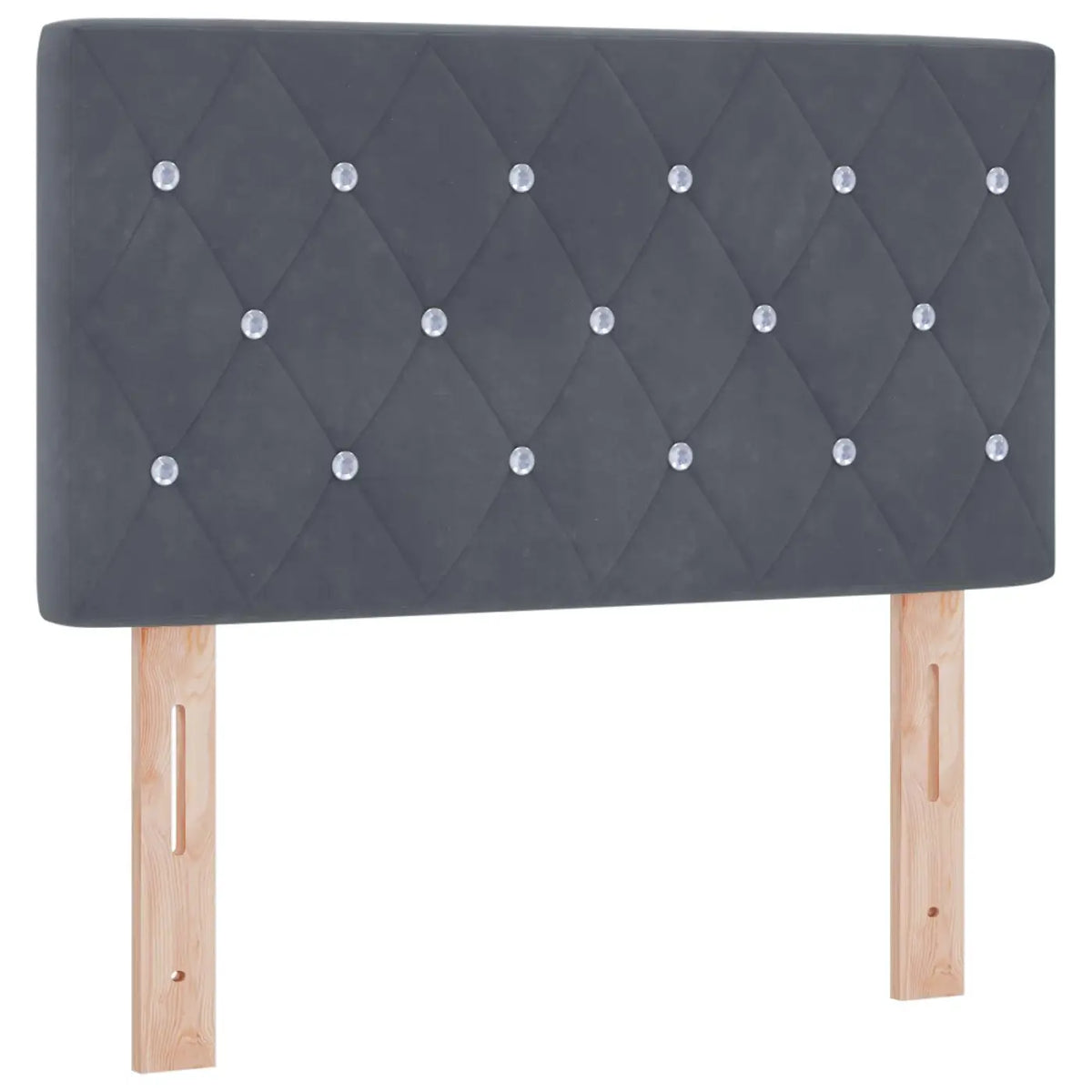 Lit coffre avec matelas et LED Gris foncé 80 x 200 cm Velours - XIOS