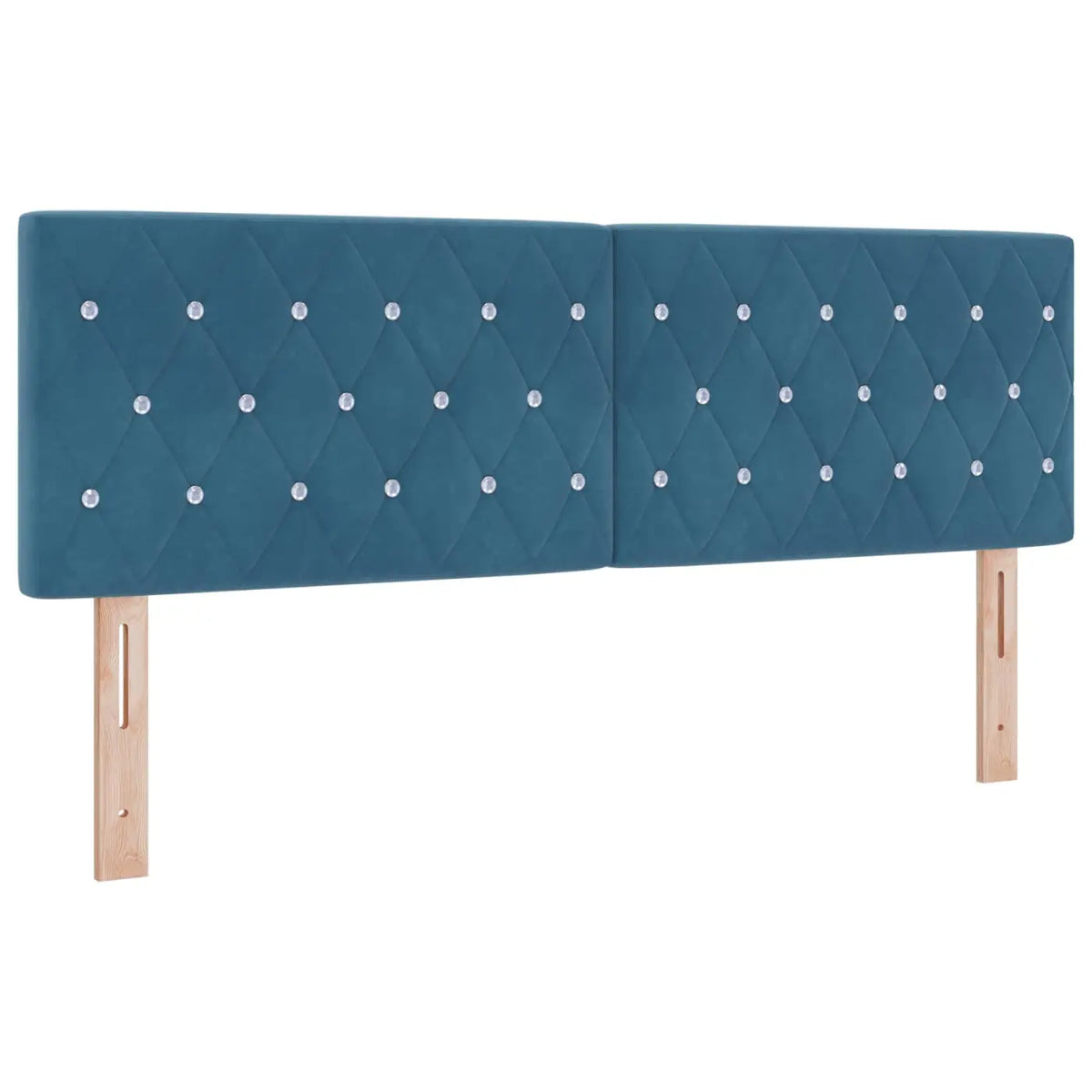 Lit coffre avec matelas et LED Bleu foncé 140 x 190 cm Velours - XIOS