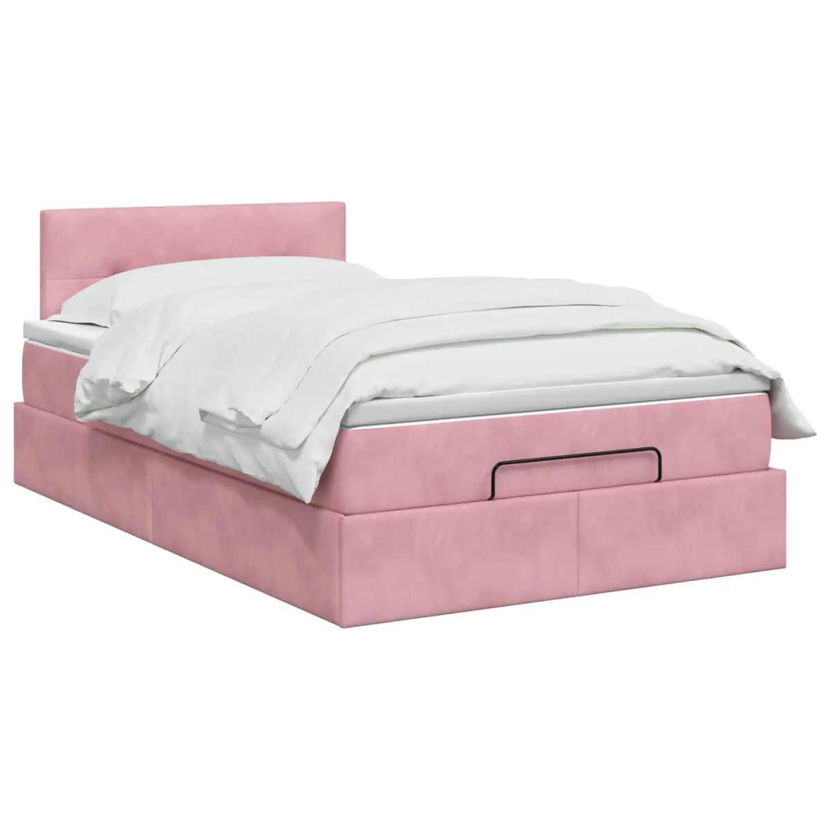 Lit coffre avec matelas et LED Rose 120 x 200 cm Velours - XIOS