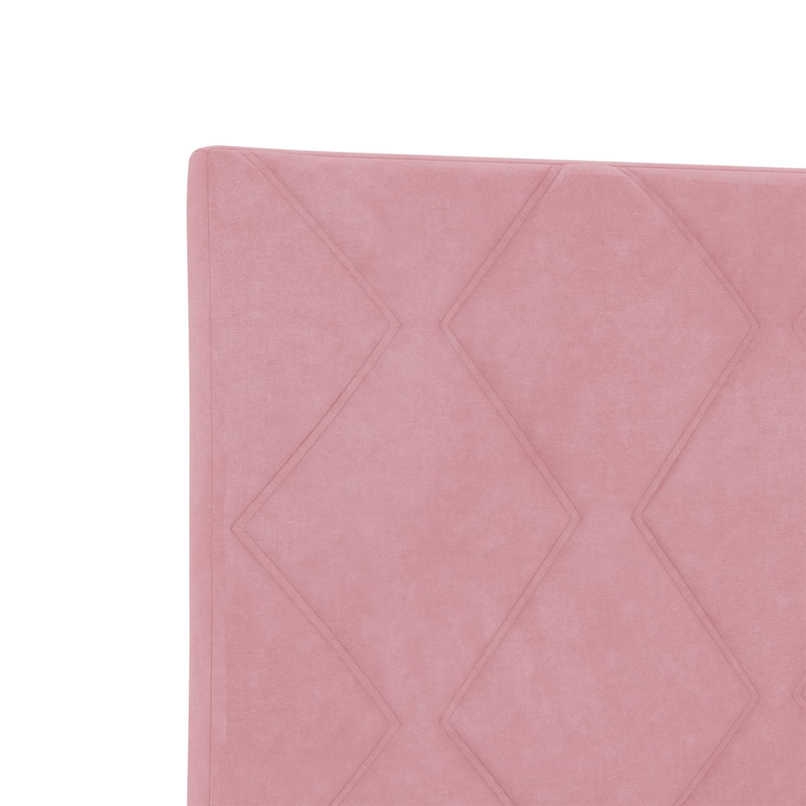 Lit coffre avec matelas et LED Rose 80 x 200 cm Velours
