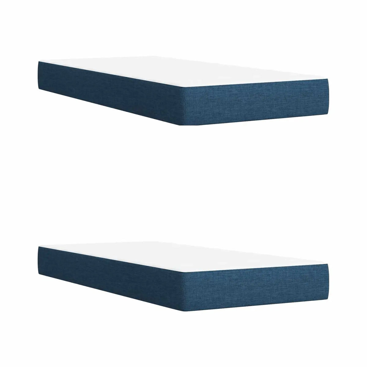 Lit ottoman avec matelas Bleu 100 x 200 cm Tissu - XIOS