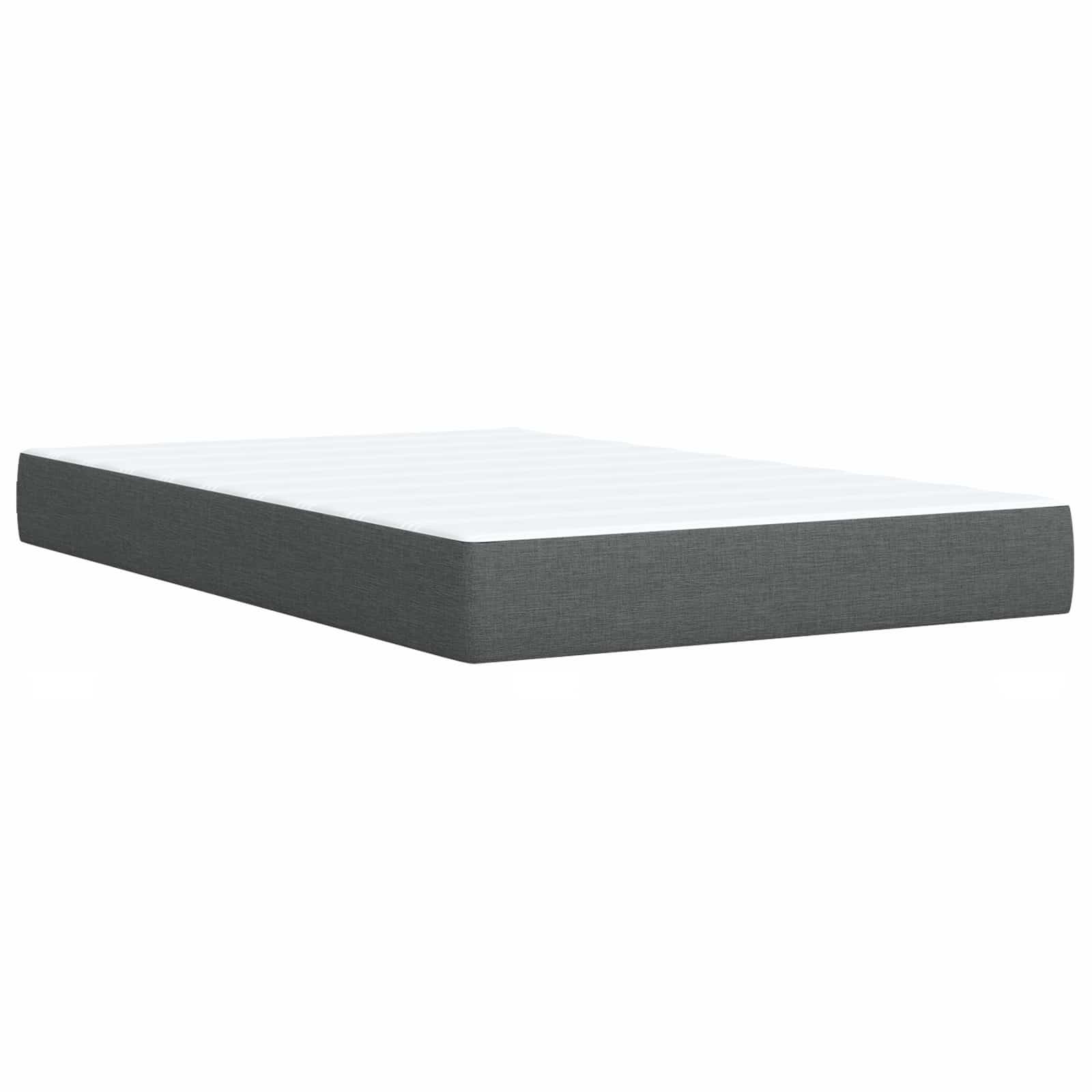 Lit ottoman avec matelas Gris foncé 120 x 190 cm Tissu