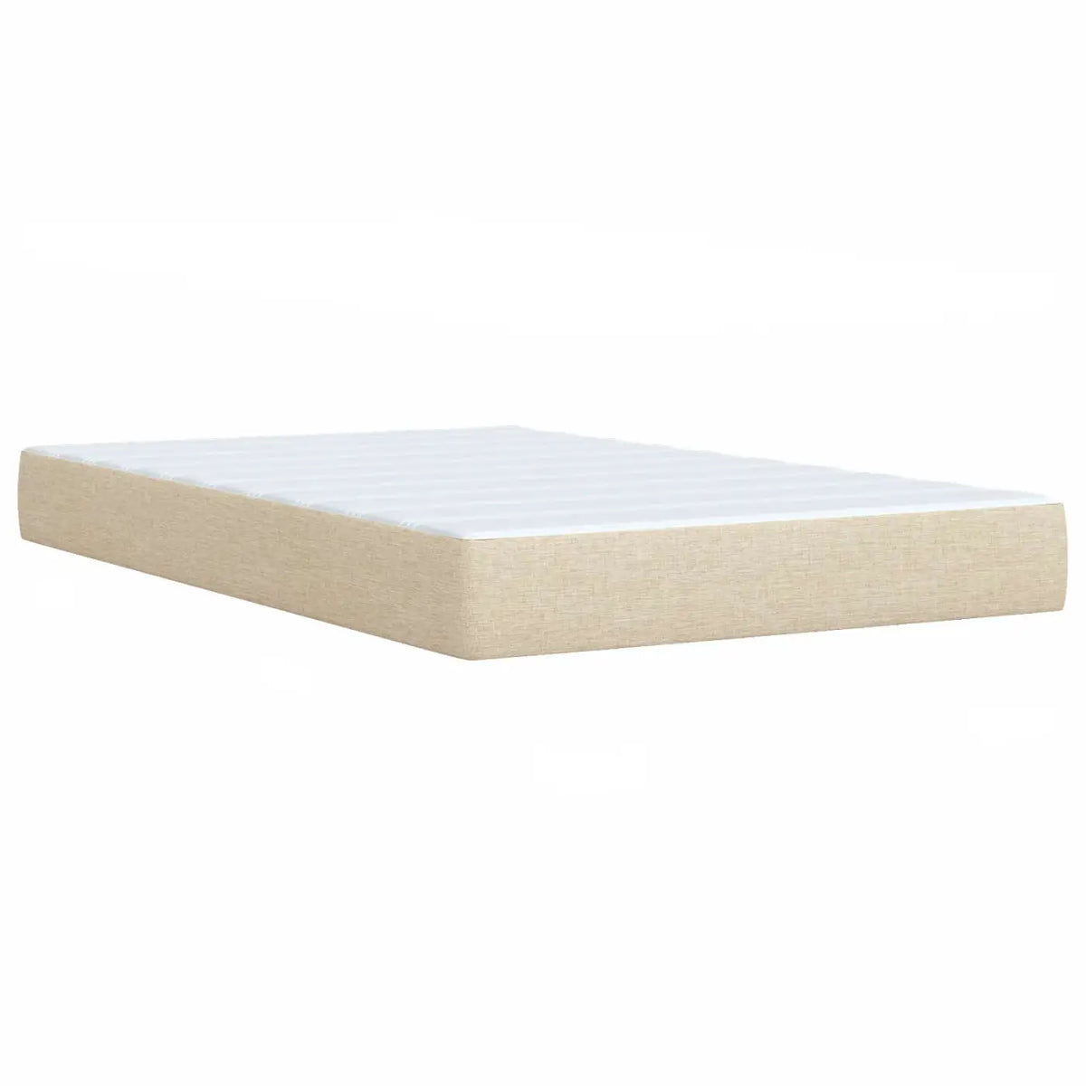 Lit ottoman avec matelas Crème 120 x 190 cm Tissu - XIOS
