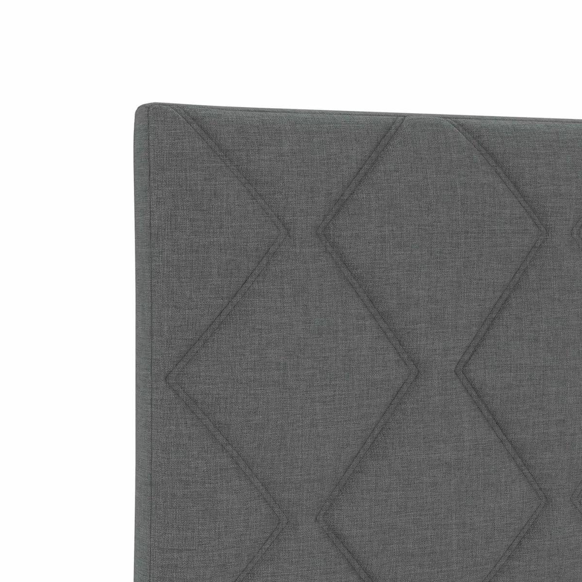 Lit ottoman avec matelas Gris foncé 120 x 200 cm Tissu - XIOS