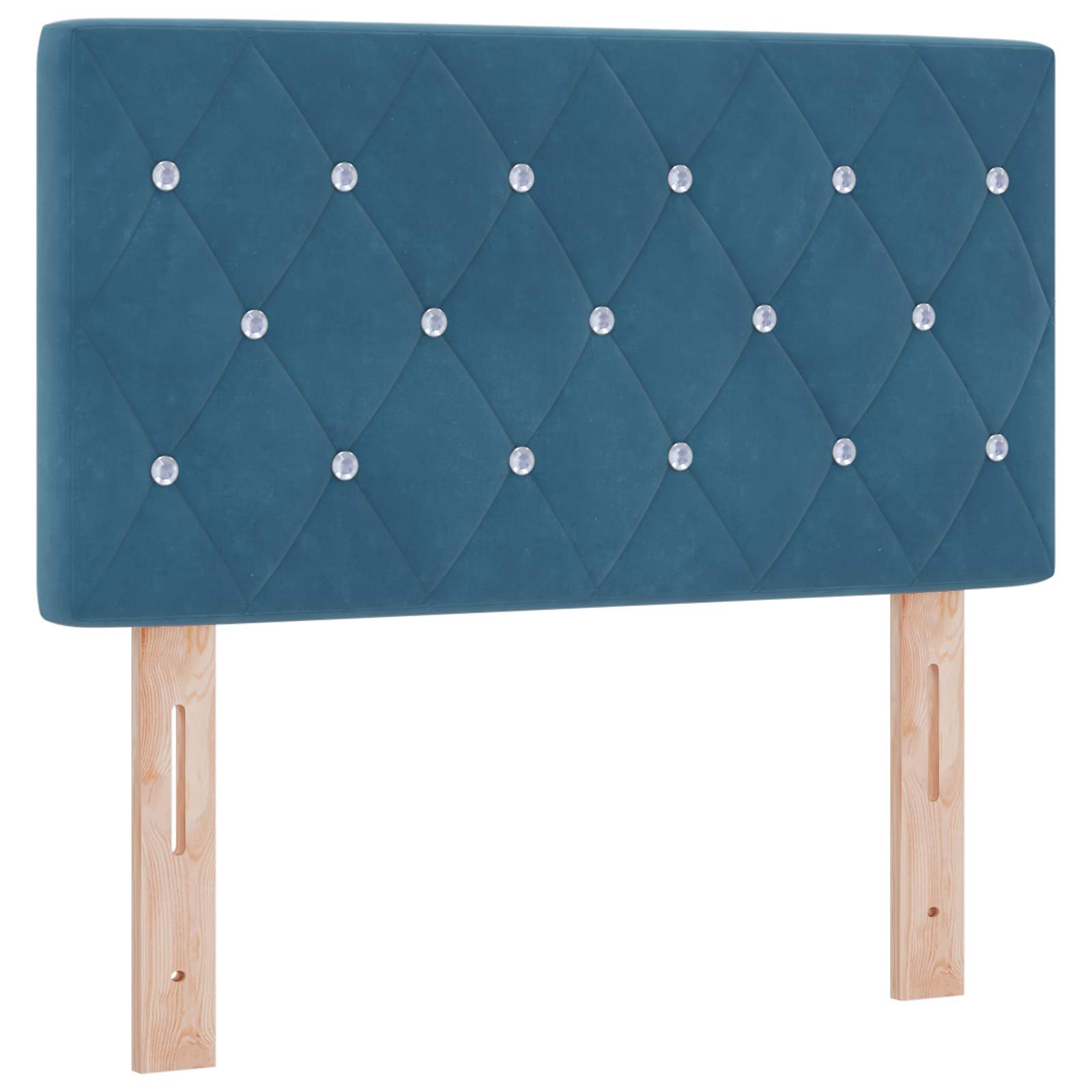 Lit ottoman avec matelas Bleu foncé 80 x 200 cm Velours