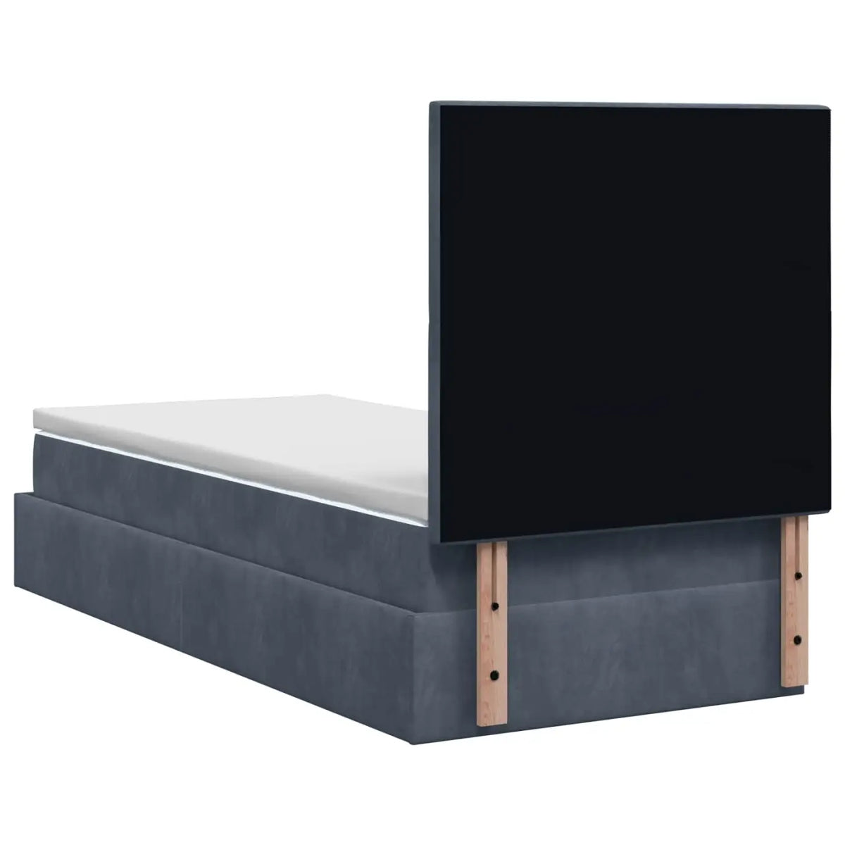 Lit ottoman avec matelas Gris foncé 80 x 200 cm Velours - XIOS