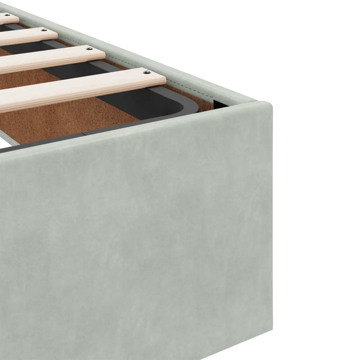Lit ottoman avec matelas Gris clair 140 x 200 cm Velours - XIOS