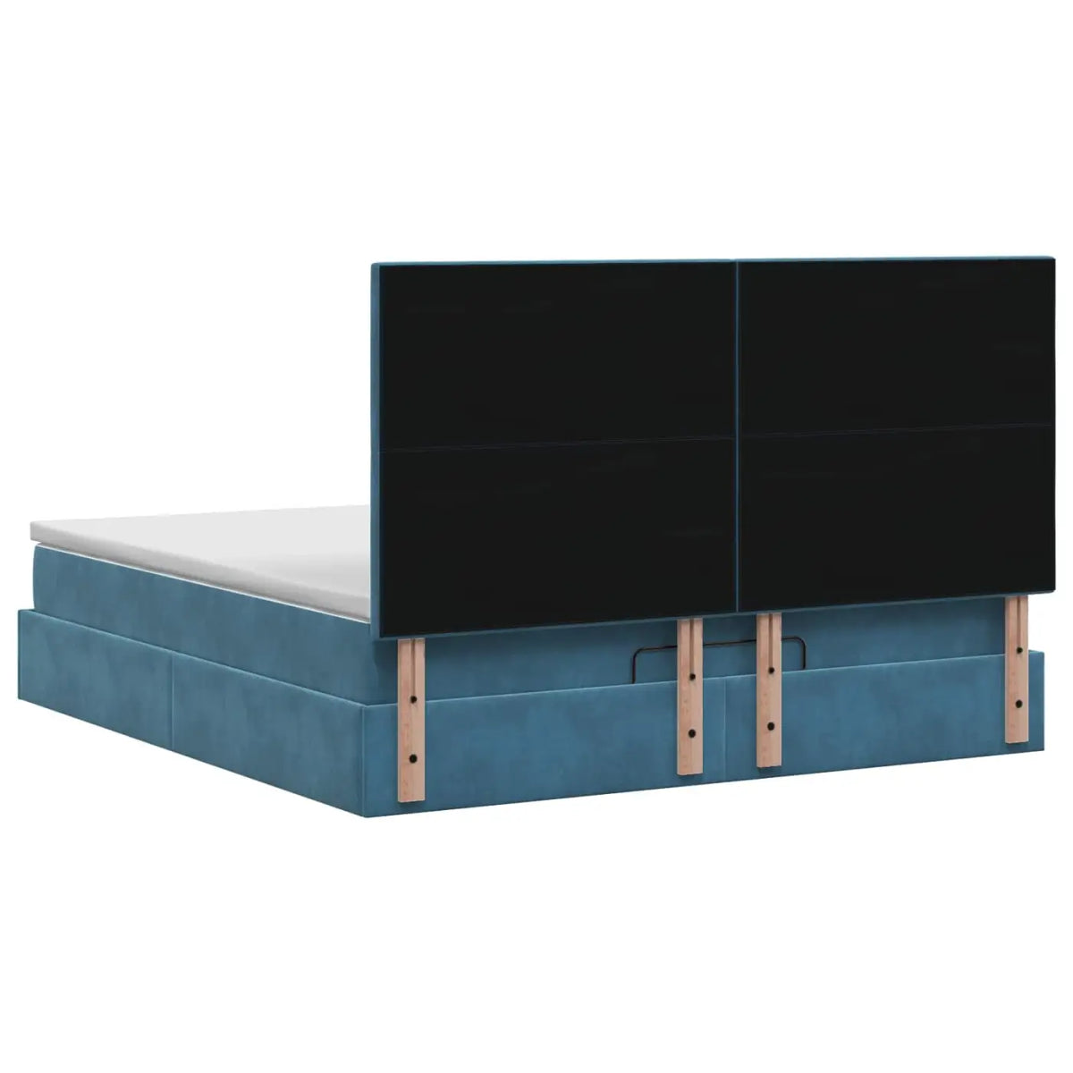 Lit ottoman avec matelas Bleu foncé 140 x 200 cm Velours - XIOS