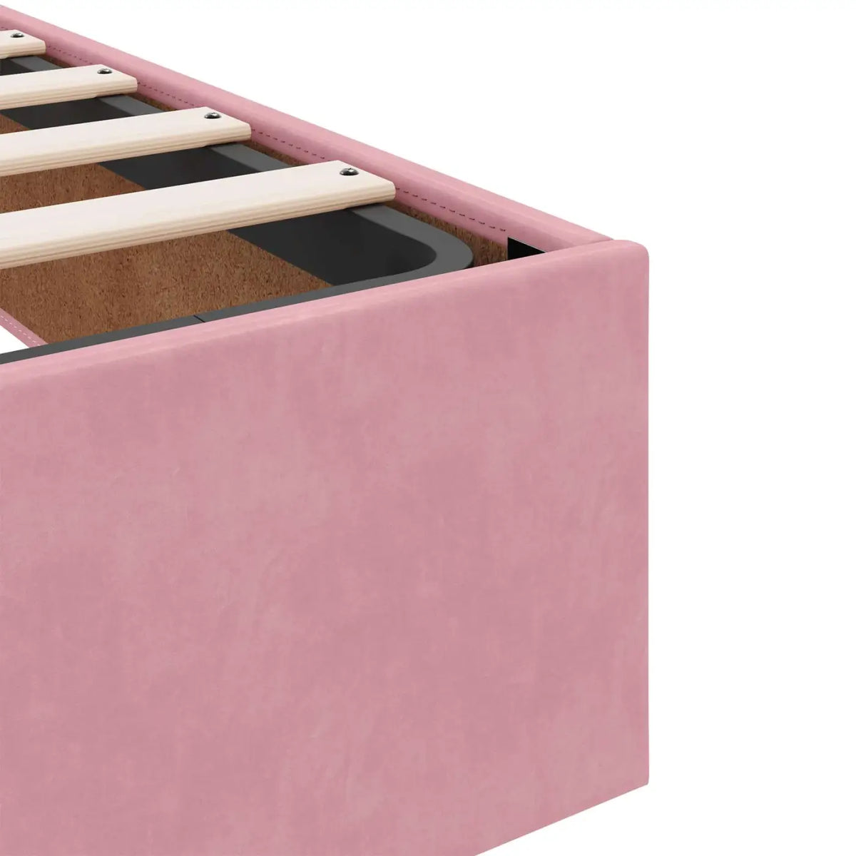 Lit ottoman avec matelas Rose 80 x 200 cm Velours - XIOS