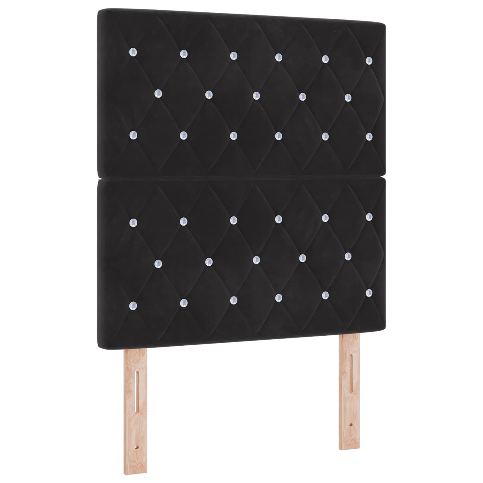 Lit coffre avec matelas et LED Noir 80 x 200 cm Velours