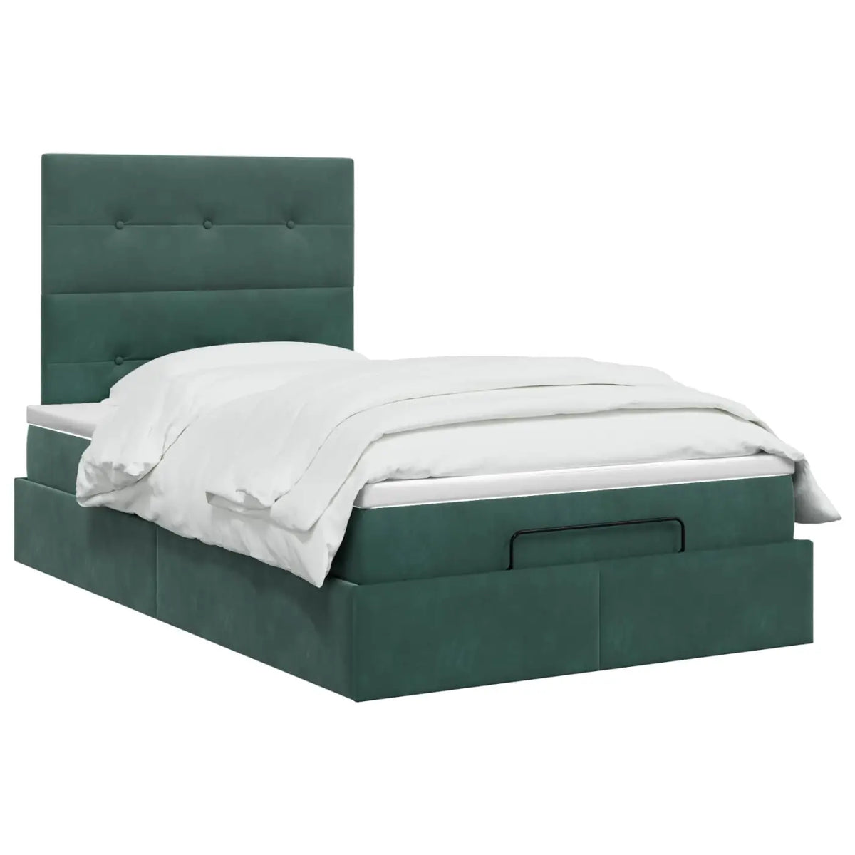 Lit coffre avec matelas et LED Vert foncé 120 x 200 cm Velours - XIOS