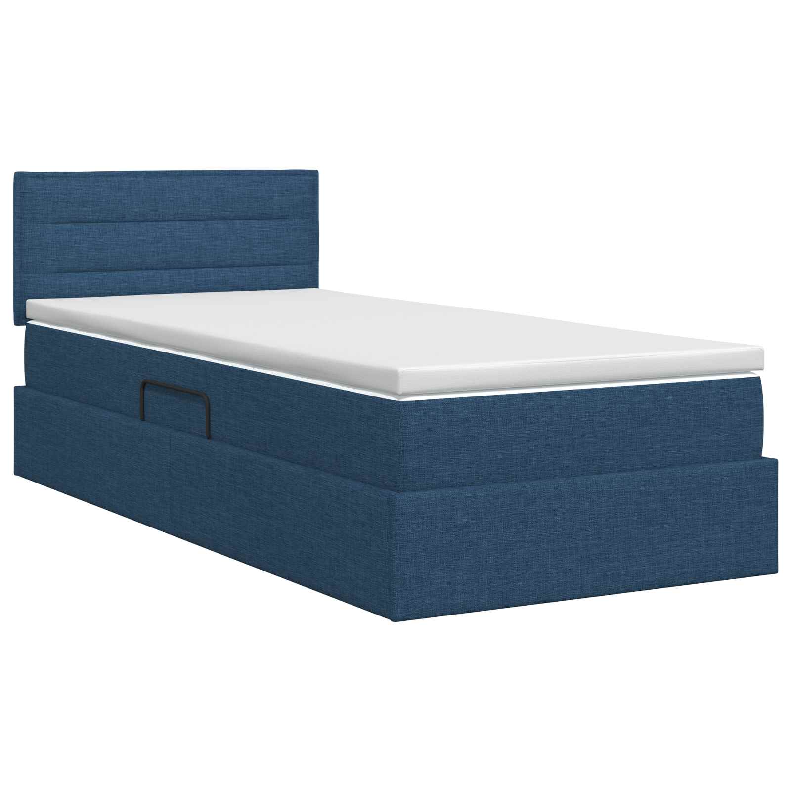 Lit avec rangement et matelas Bleu 100 x 200 cm Velours