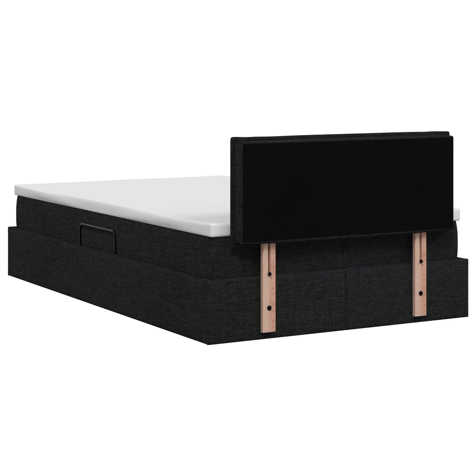 Lit avec rangement et matelas Noir 120 x 200 cm Velours