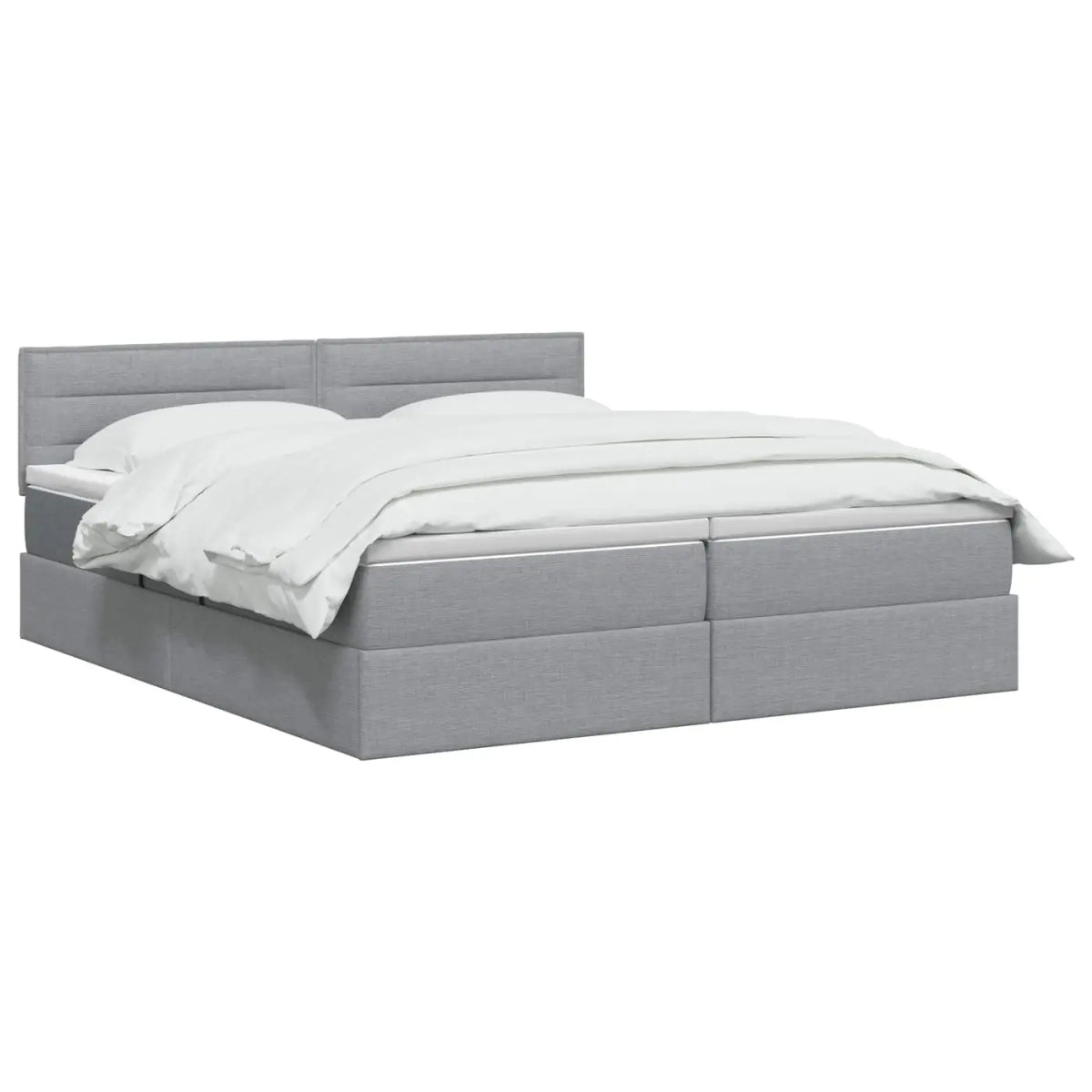 Lit avec rangement et matelas Gris clair 140 x 190 cm Velours - XIOS